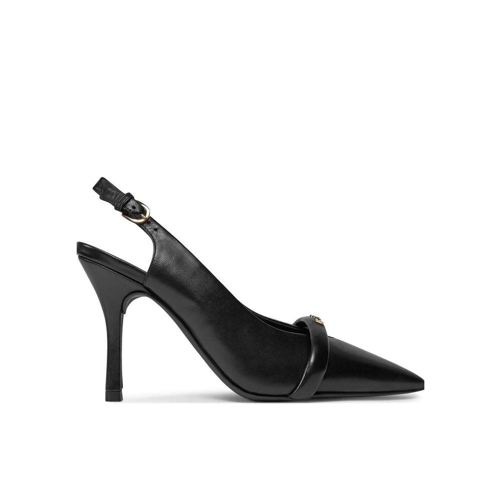 Black Leather High Heel
