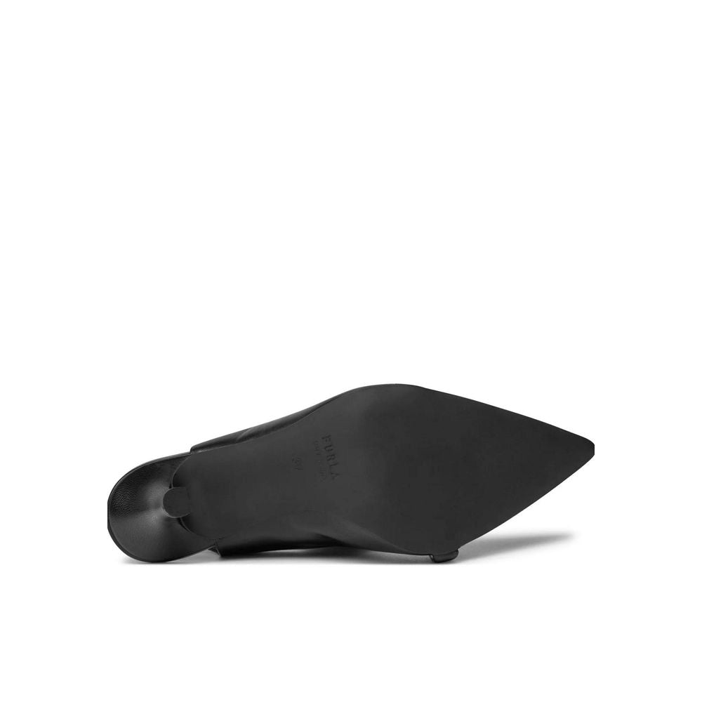 Black Leather High Heel