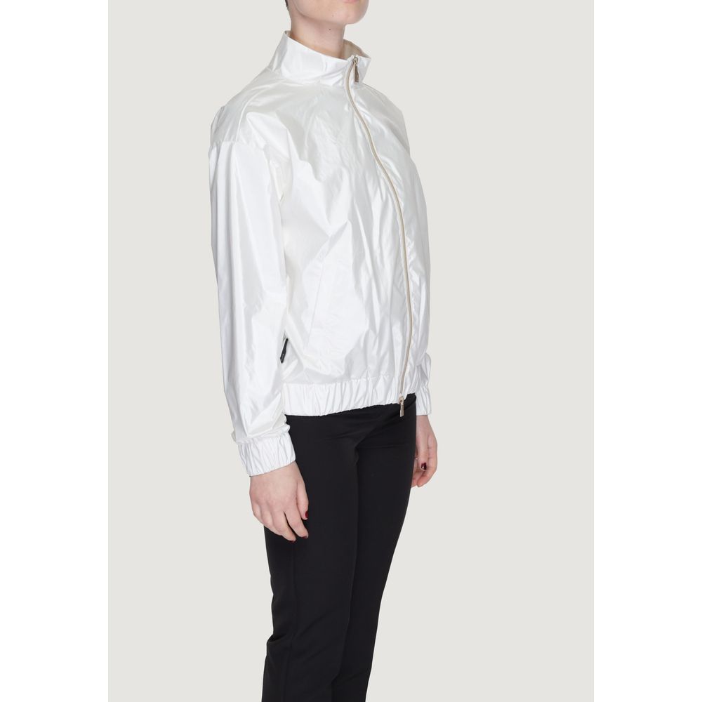 White Polyester Jackets & Coat