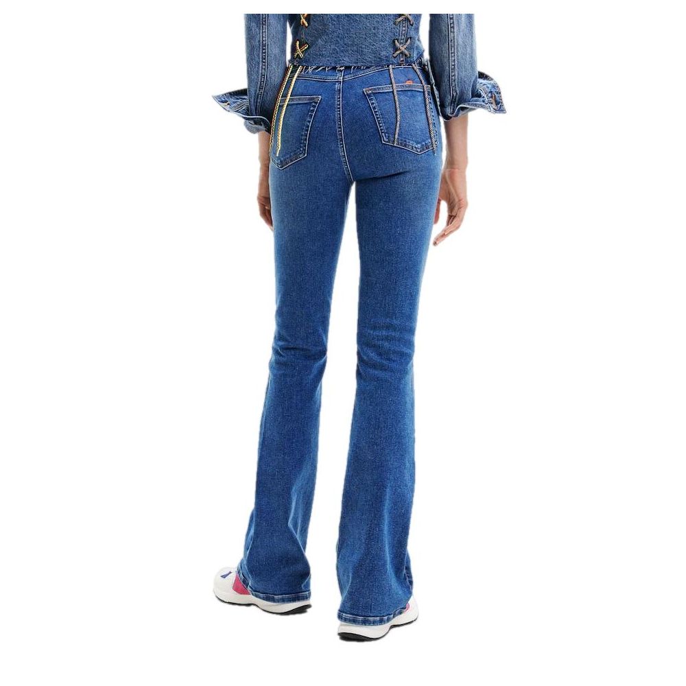 Blue Cotton Slim Fit Jean