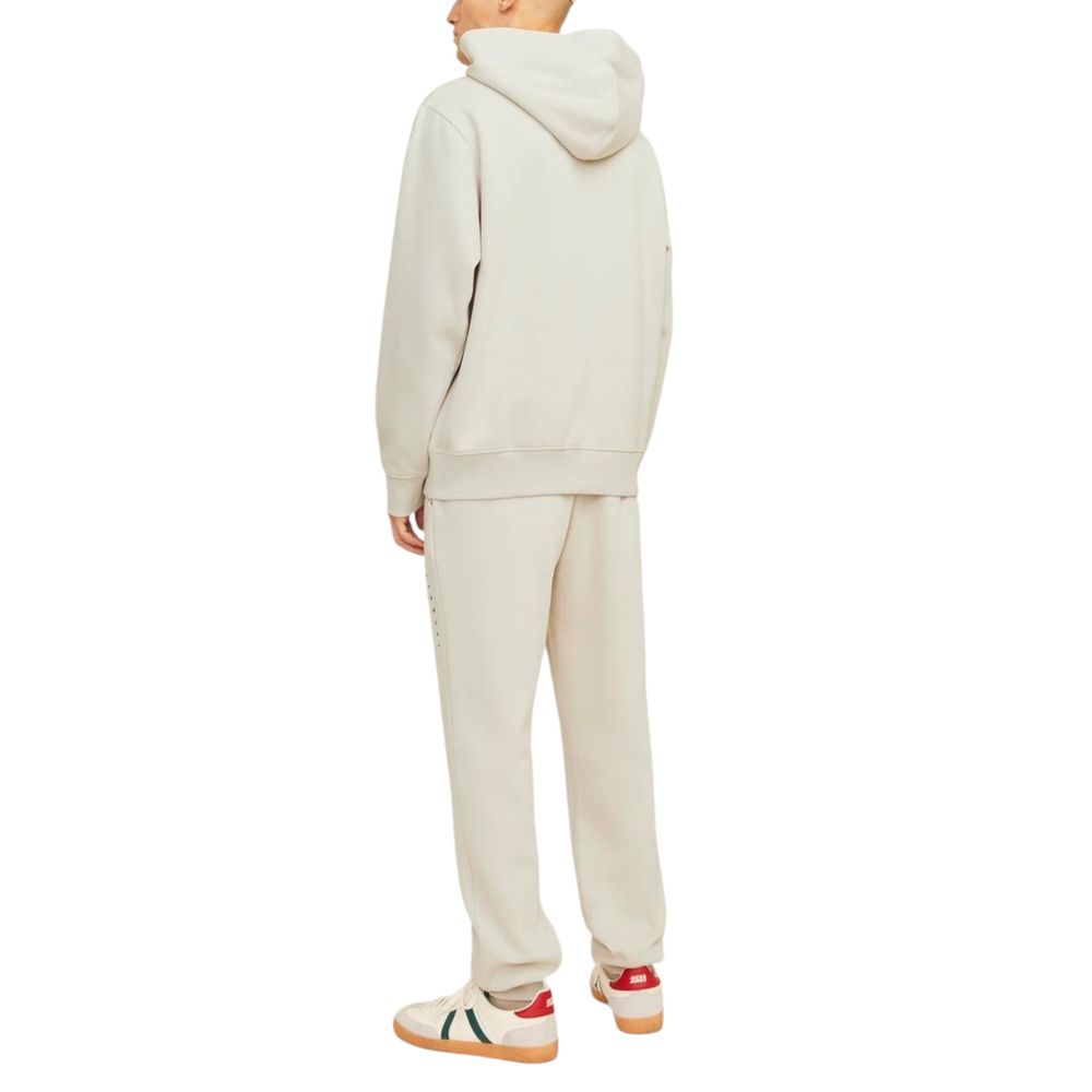 Beige Cotton Hoodie