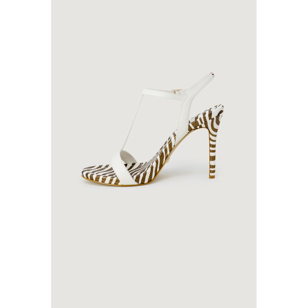 White Leather High Heel