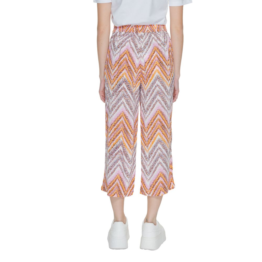 Multicolor Viscose Cropped Pant