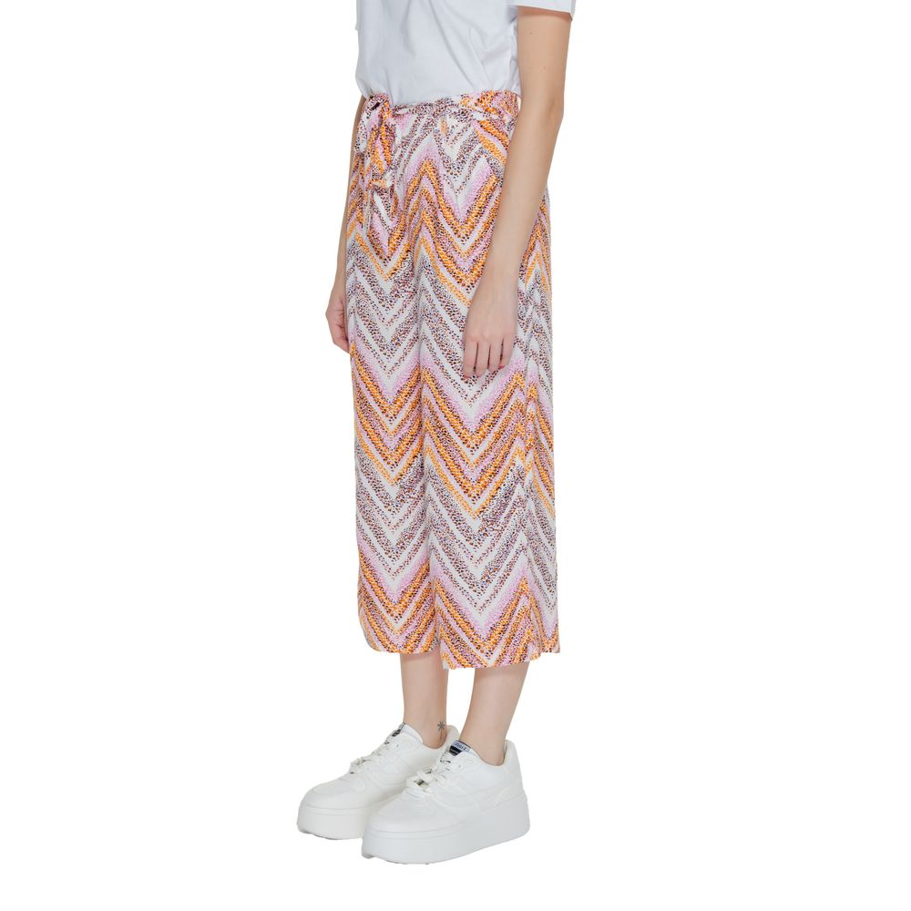 Multicolor Viscose Cropped Pant