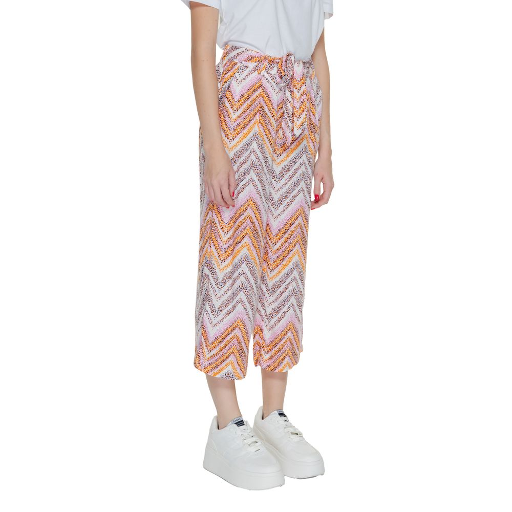 Multicolor Viscose Cropped Pant