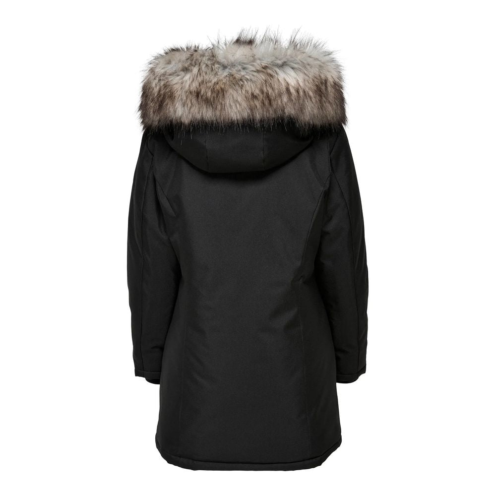 Black Polyester Parka