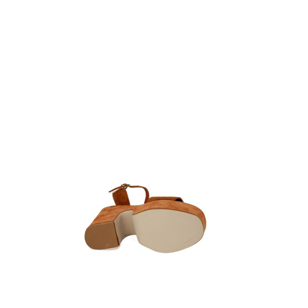 Brown Suede Leather High Heel