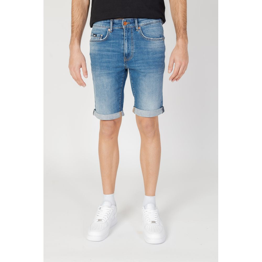 Blue Cotton Bermuda