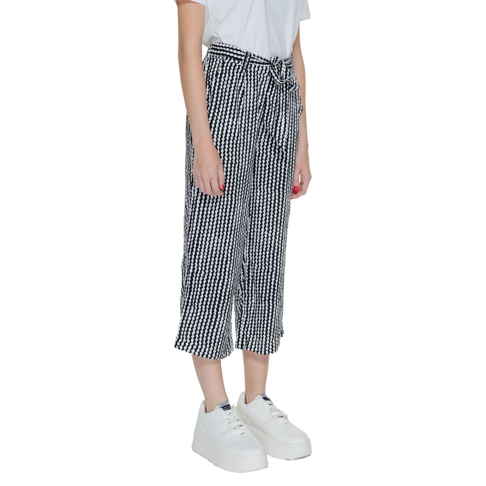 Black Viscose Cropped Pant