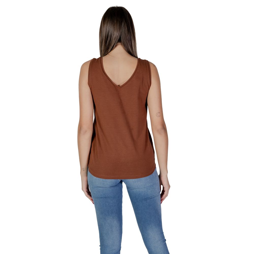 Brown Cotton Tank Top