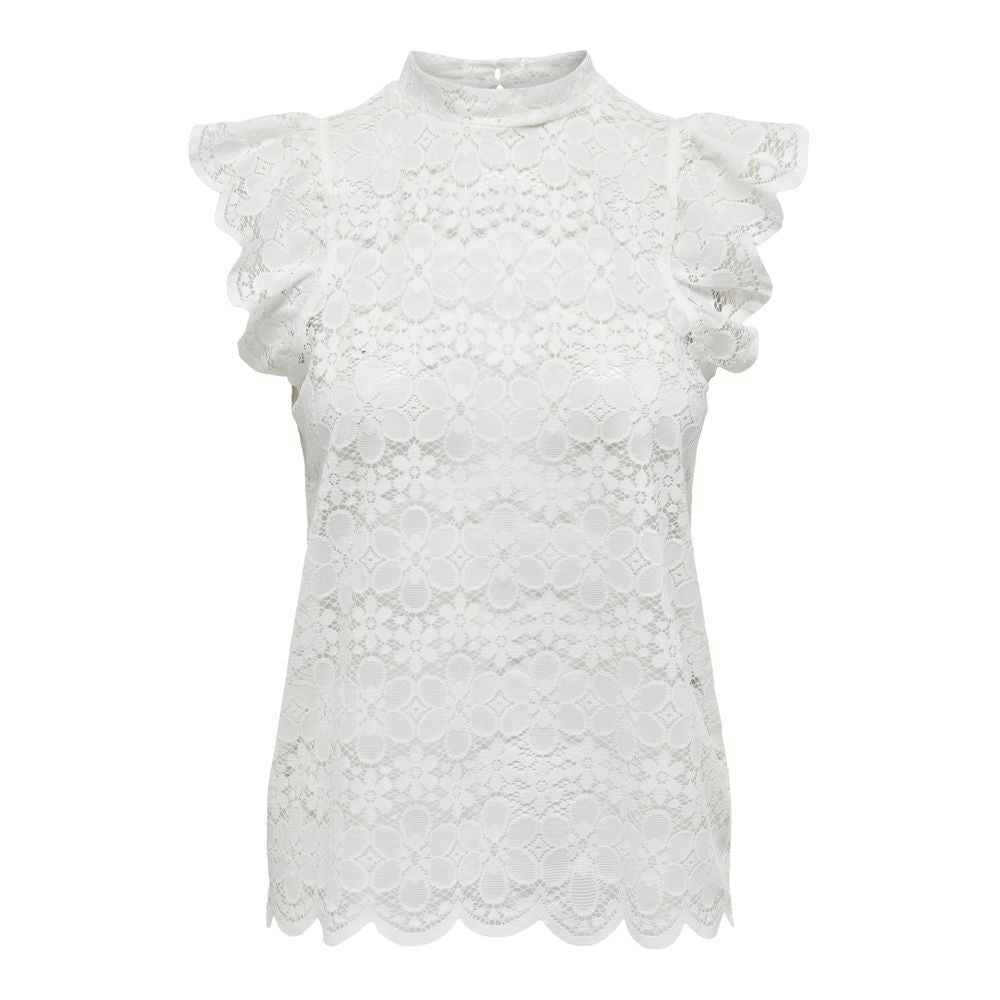 Cream Polyester Top