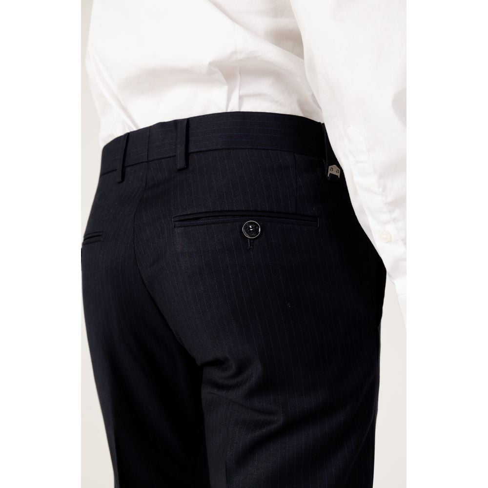Blue Polyester Pant