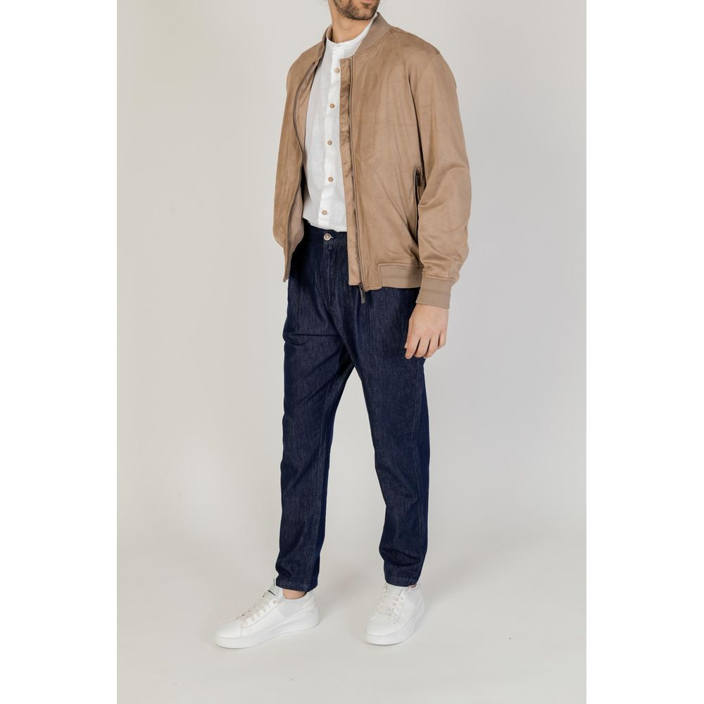 Gray Polyester Jackets & Coat