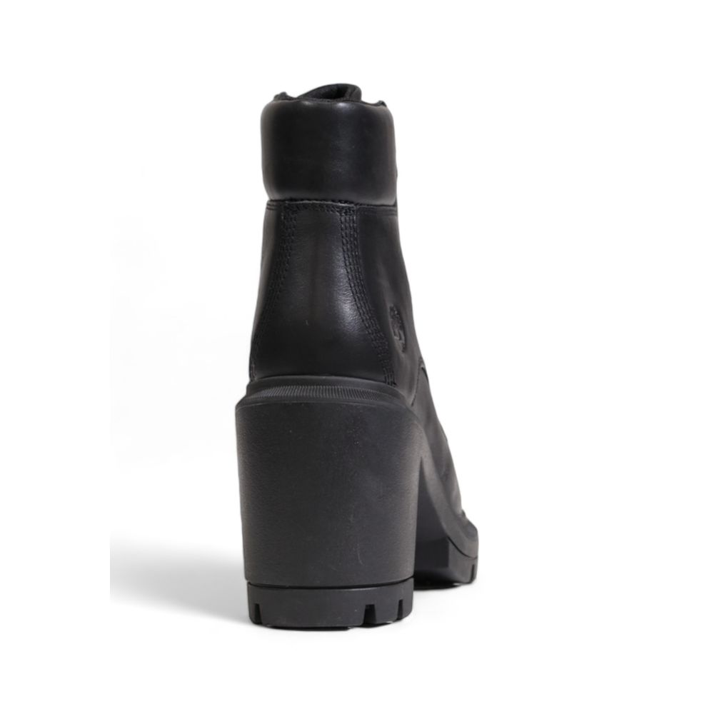 Black Recycled Leather High Heel