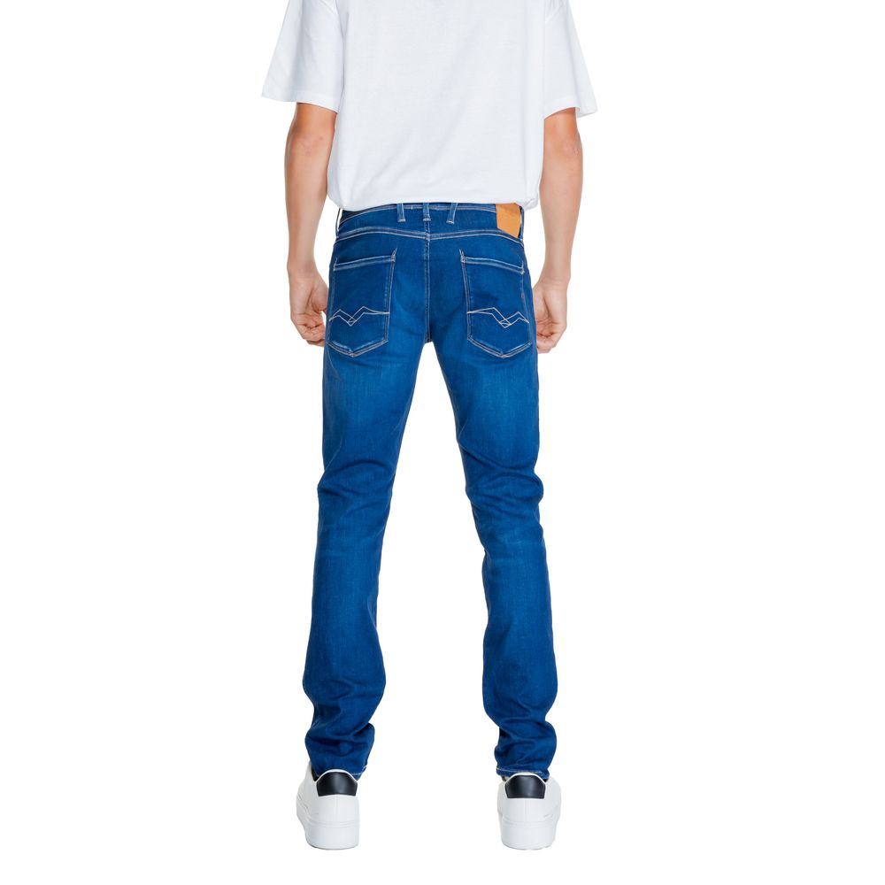 Blue Cotton Relaxed Fit Jean