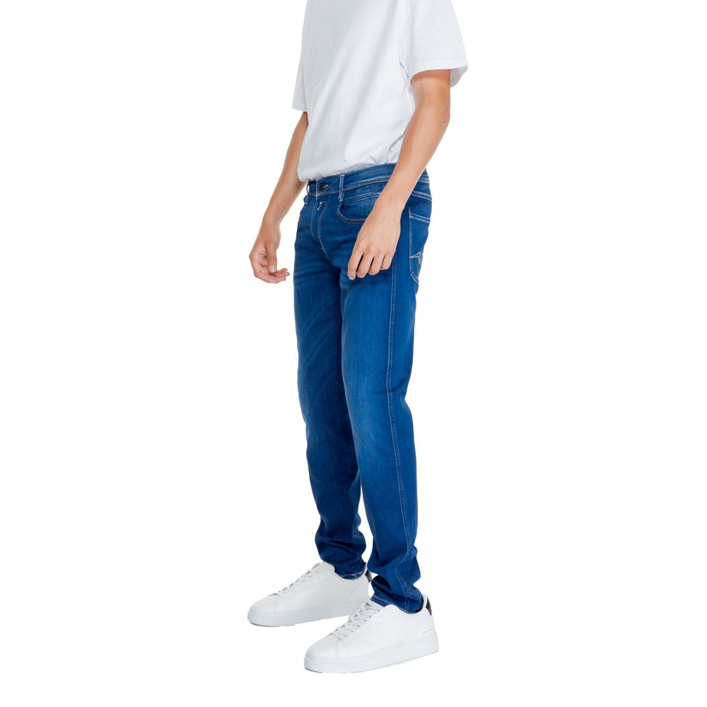 Blue Cotton Relaxed Fit Jean