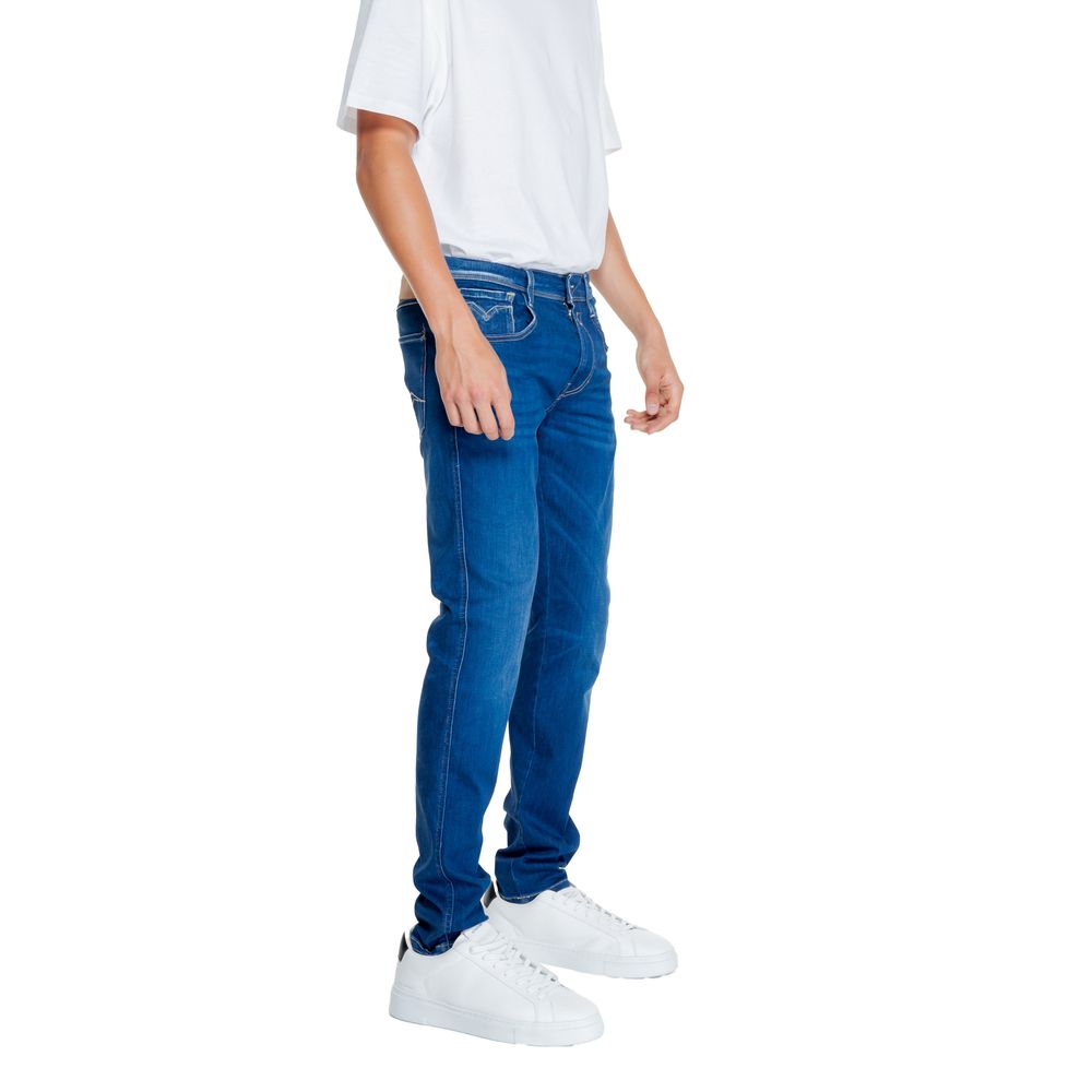 Blue Cotton Relaxed Fit Jean