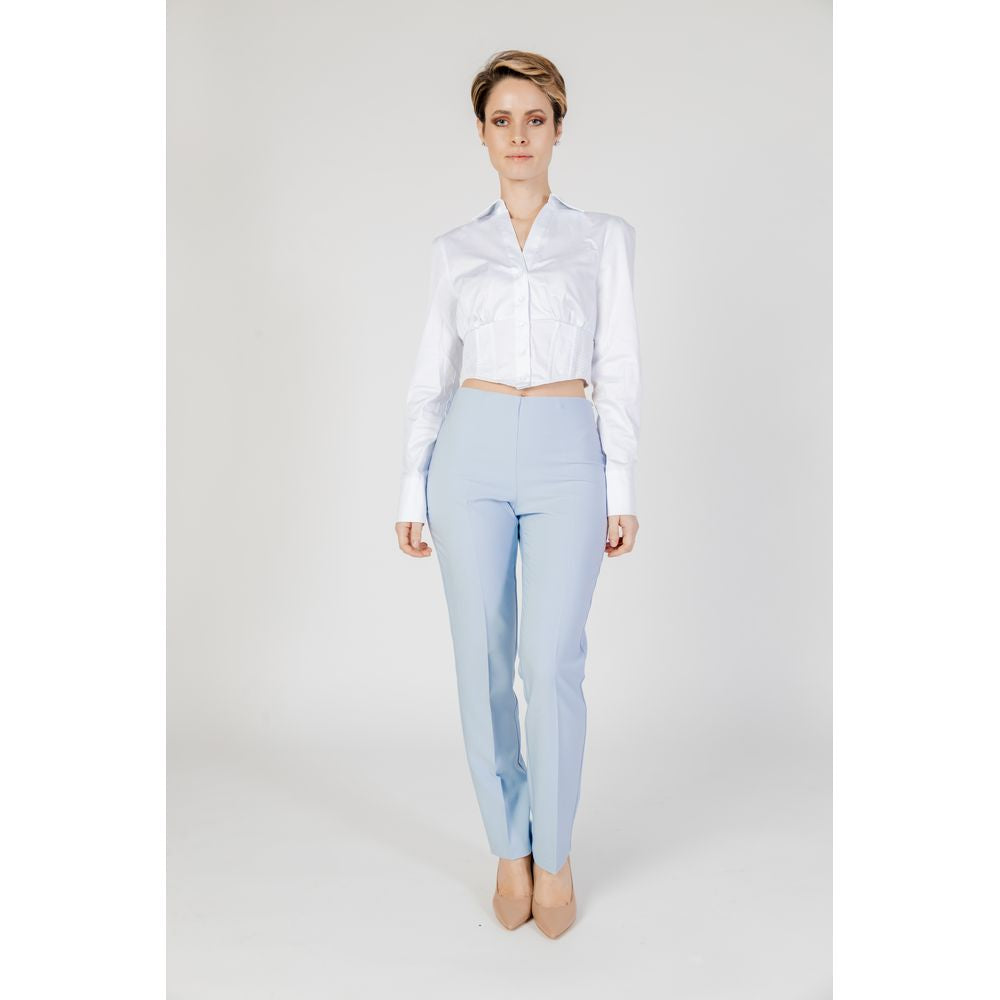 Blue Polyester Pant
