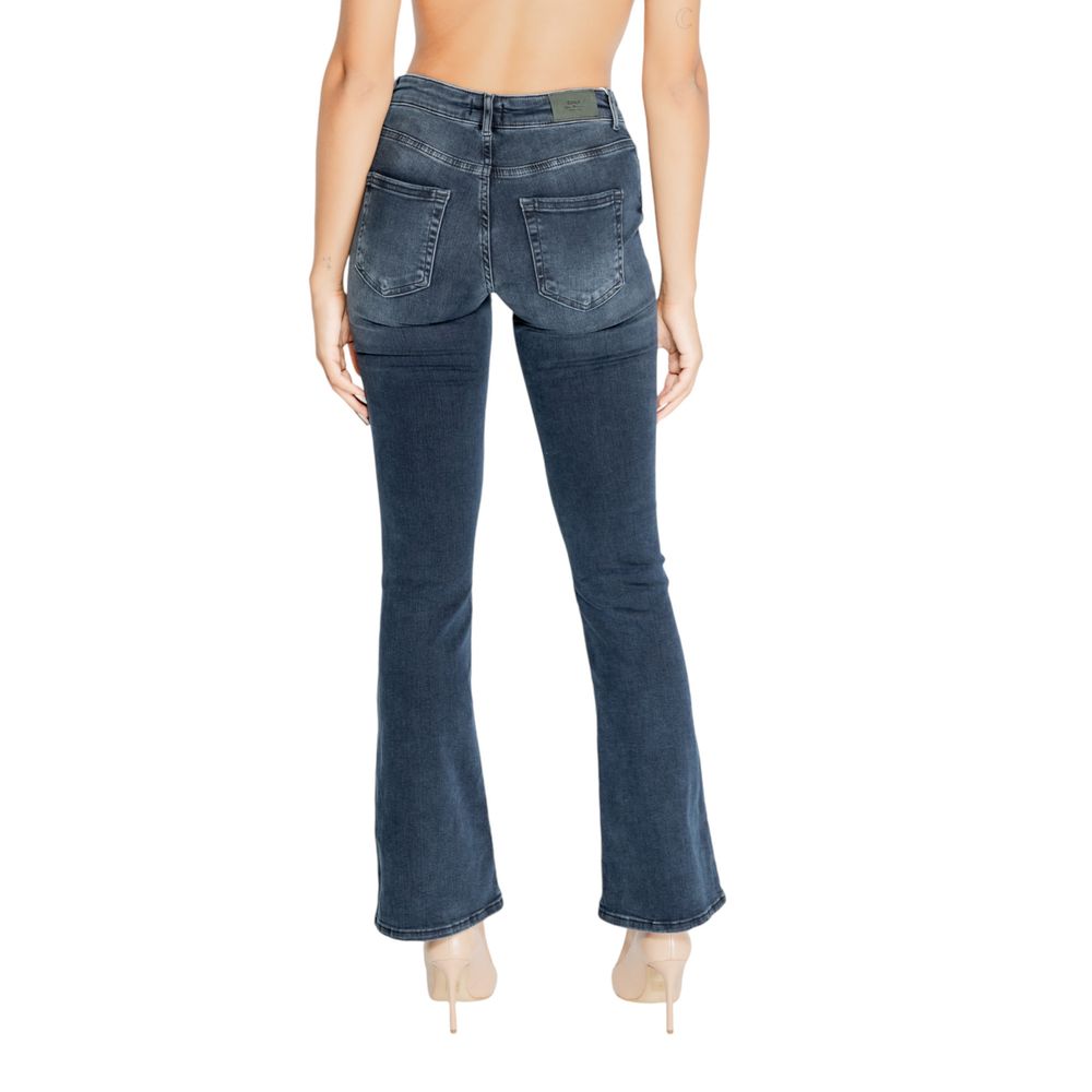 Blue Cotton Bootcut Jean