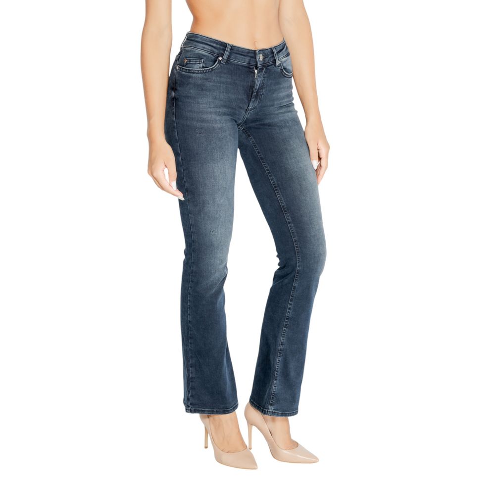 Blue Cotton Bootcut Jean