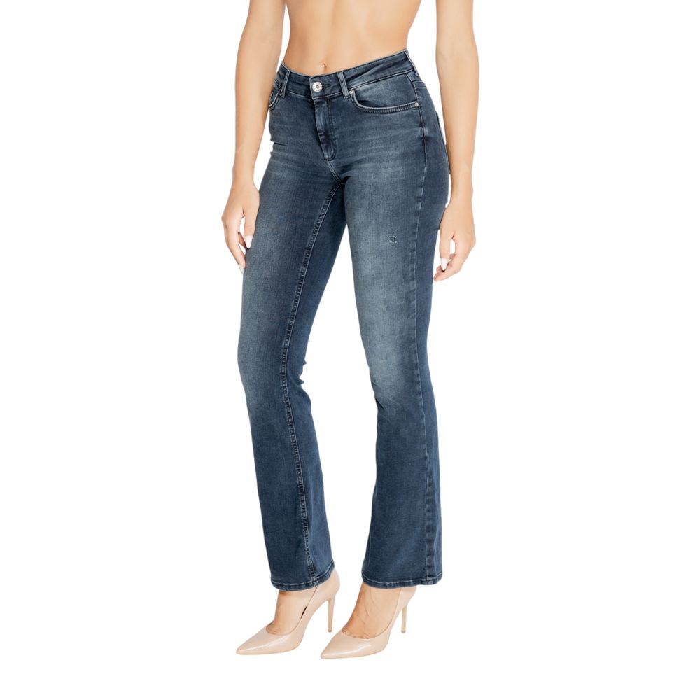 Blue Cotton Bootcut Jean