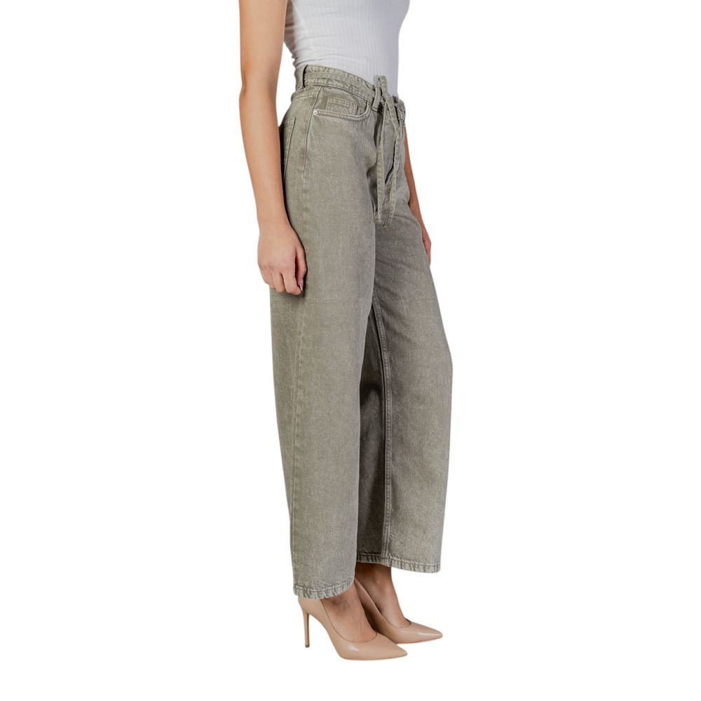 Green Cotton Bootcut Jean