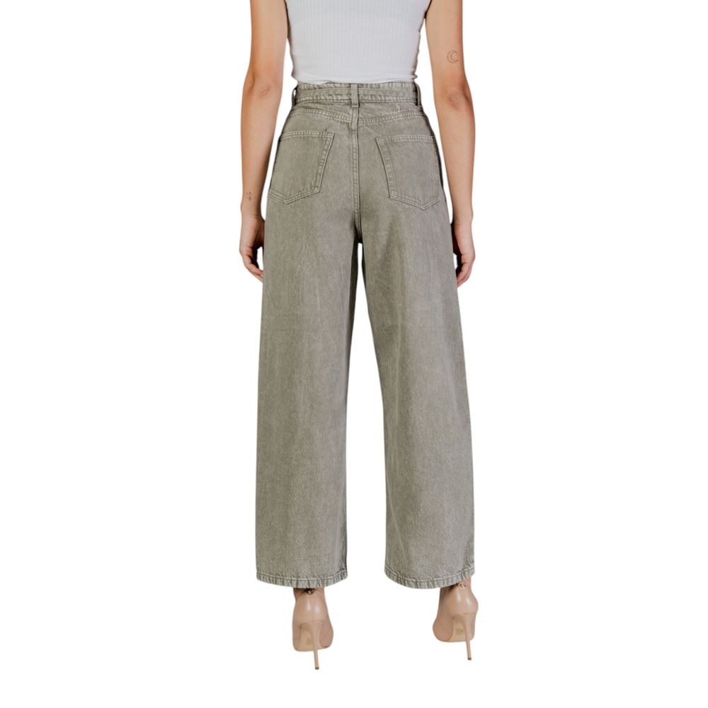 Green Cotton Bootcut Jean