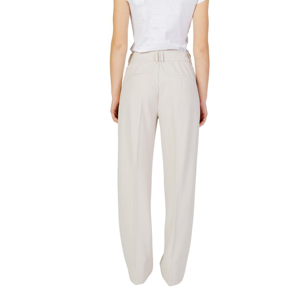 Beige Polyester Pant