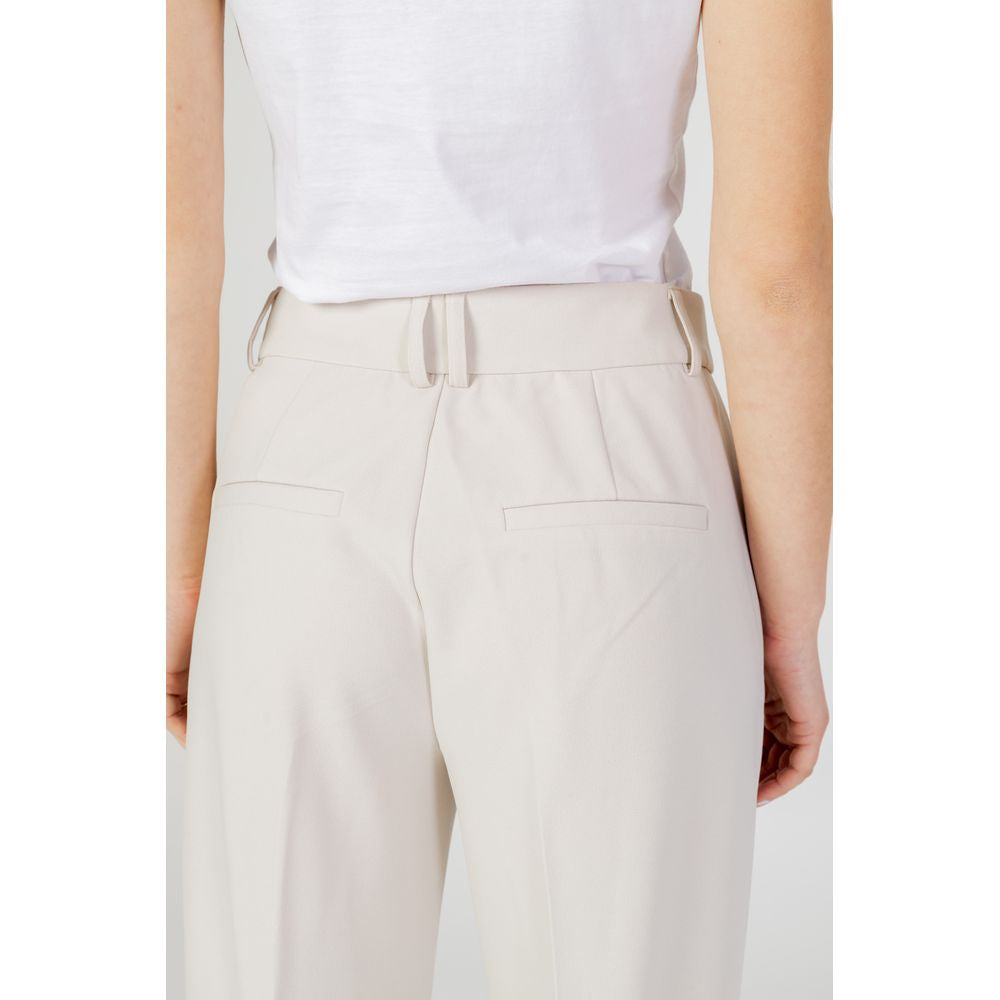 Beige Polyester Pant