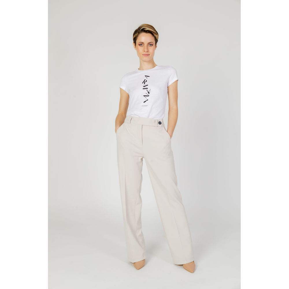 Beige Polyester Pant