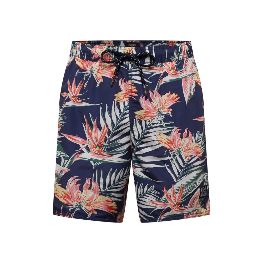 Blue Polyester Swim Short