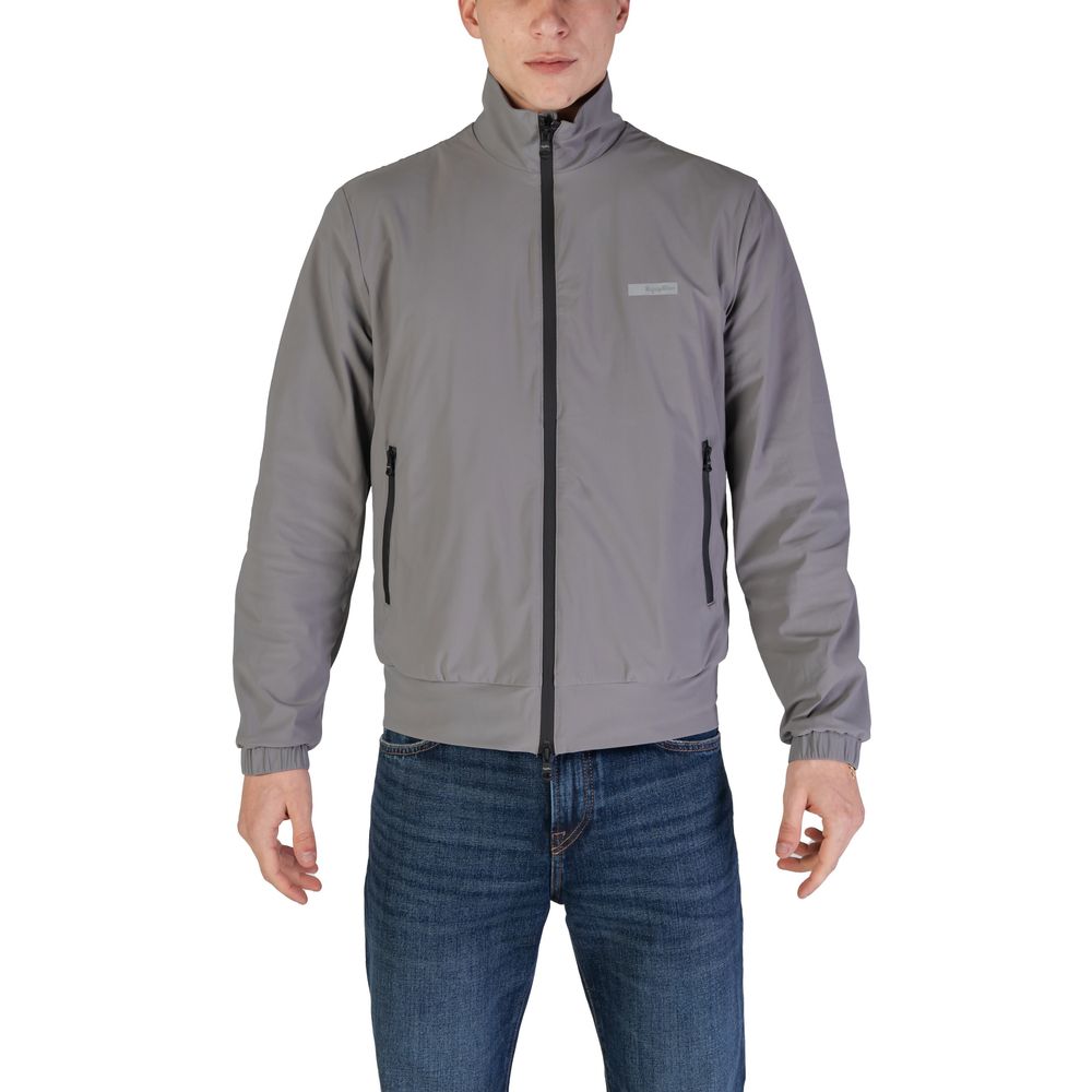Gray Polyamide Jackets & Coat
