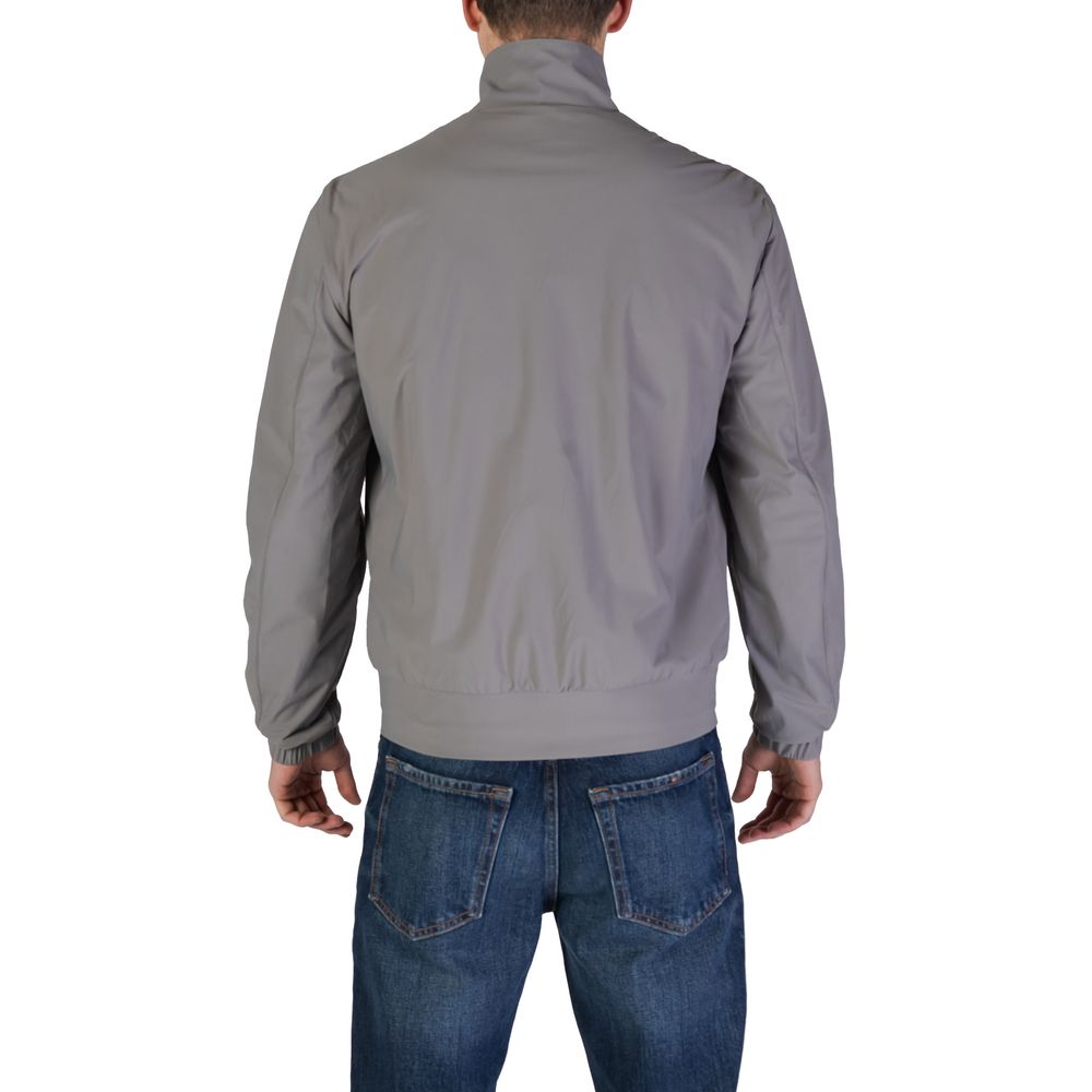 Gray Polyamide Jackets & Coat