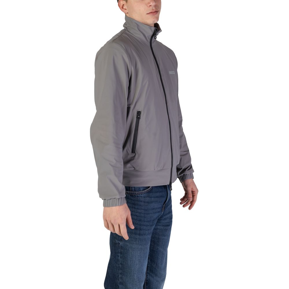 Gray Polyamide Jackets & Coat