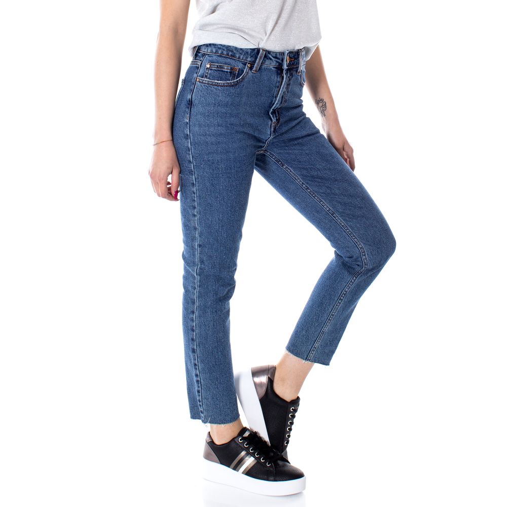 Blue Cotton Mom Jean