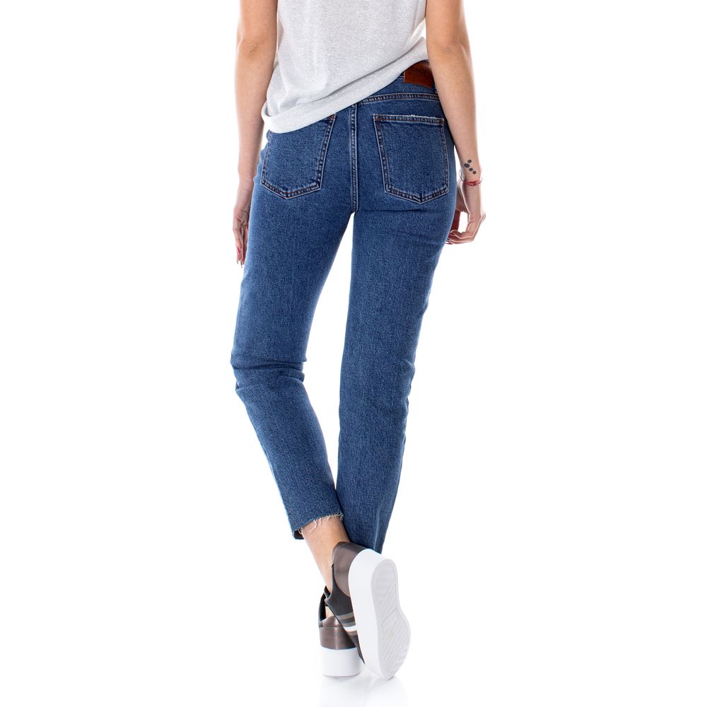 Blue Cotton Mom Jean