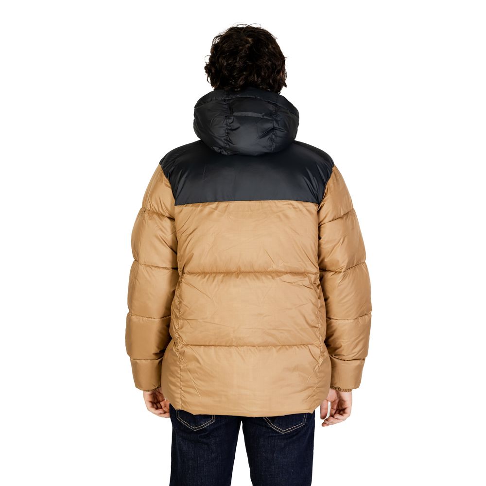 Beige Nylon Jackets & Coat