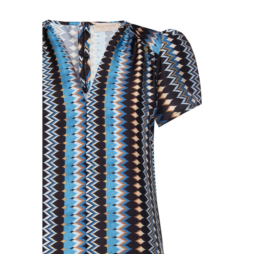 Turquoise Polyester Blouse