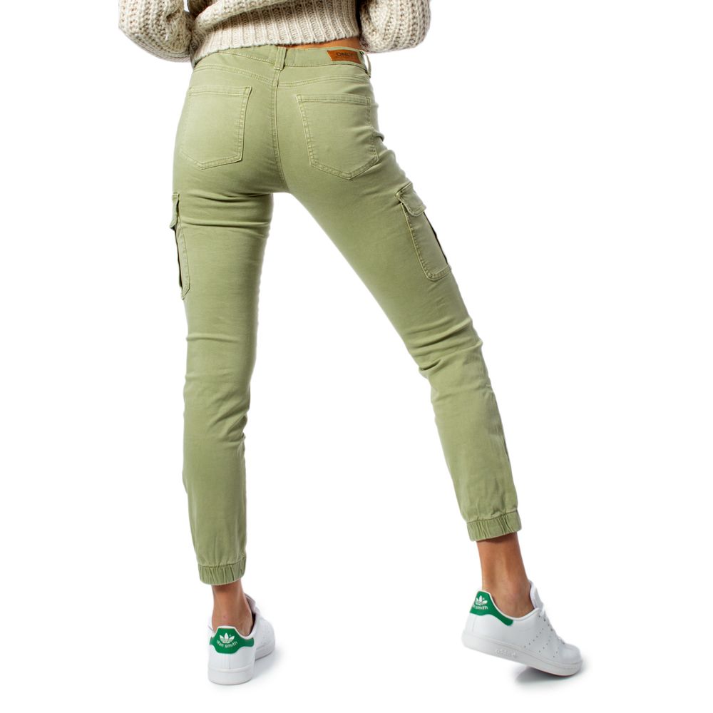 Green Cotton Skinny Pant
