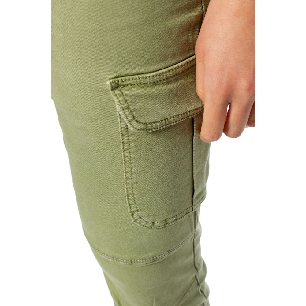 Green Cotton Skinny Pant
