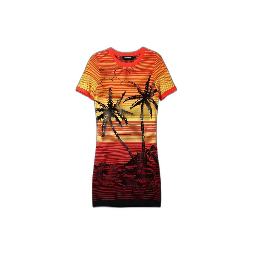 Red Viscose Midi