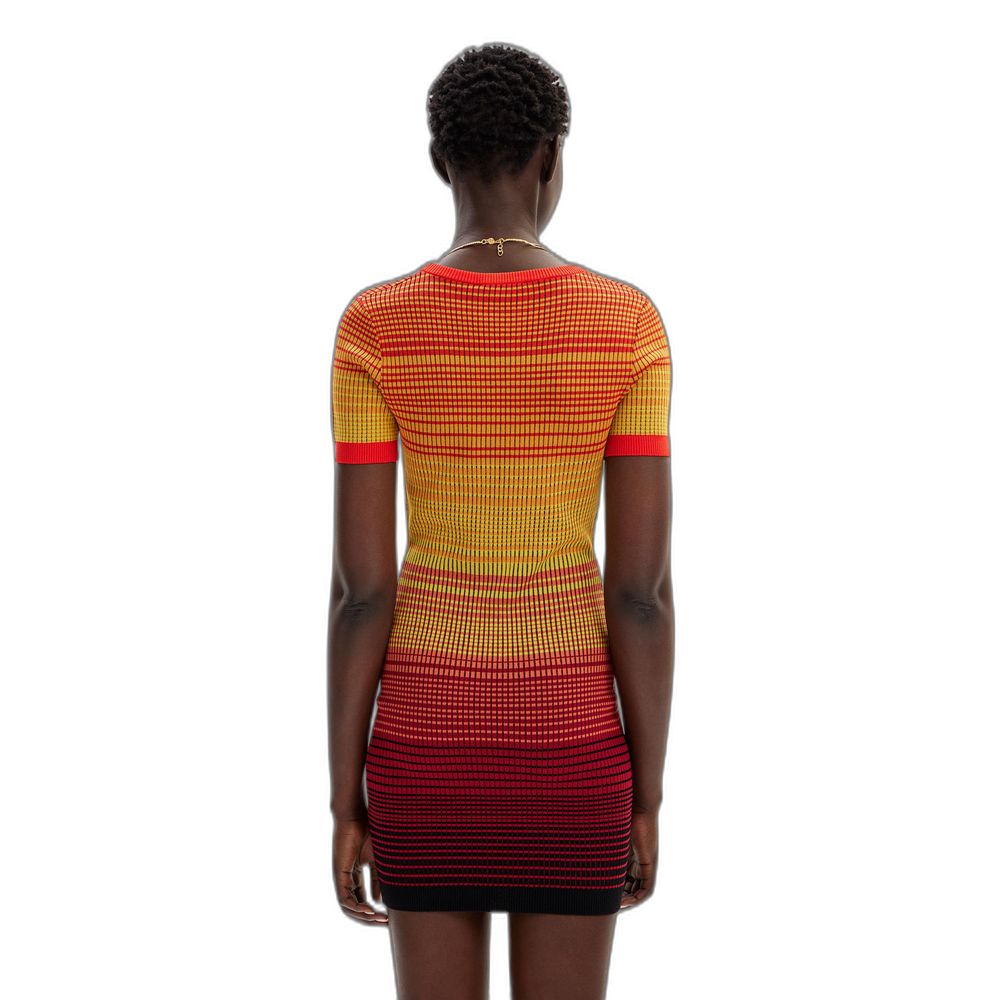 Red Viscose Midi