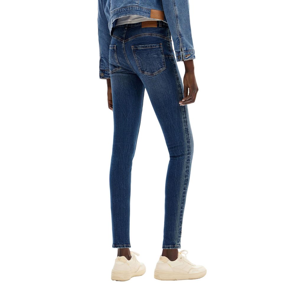 Blue Cotton Skinny Jean