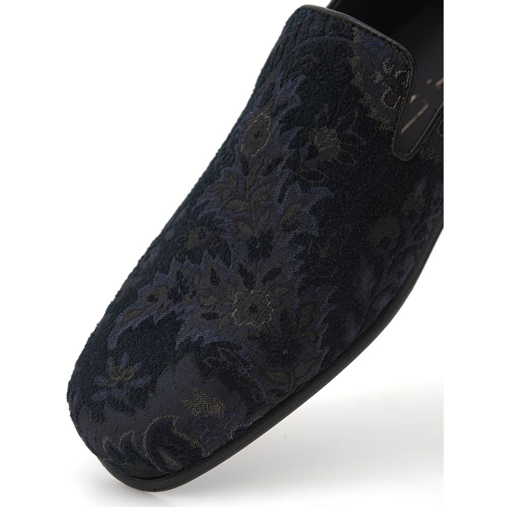Blue Leather Slip-On Loafer