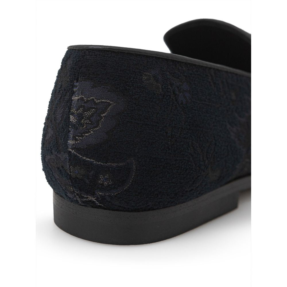 Blue Leather Slip-On Loafer