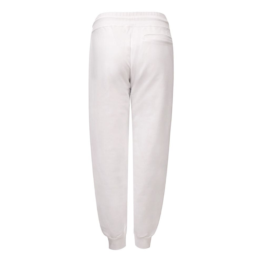 White Cotton Joggers Workout Pant