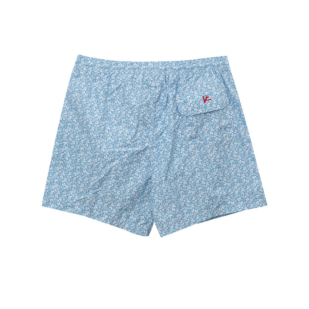 Blue Polyester Swim Short