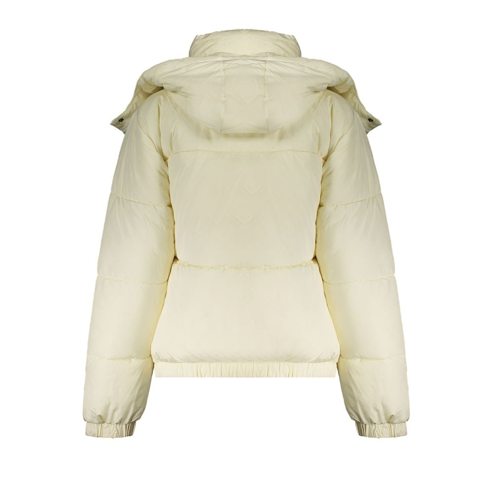 Beige Polyester Jackets & Coat