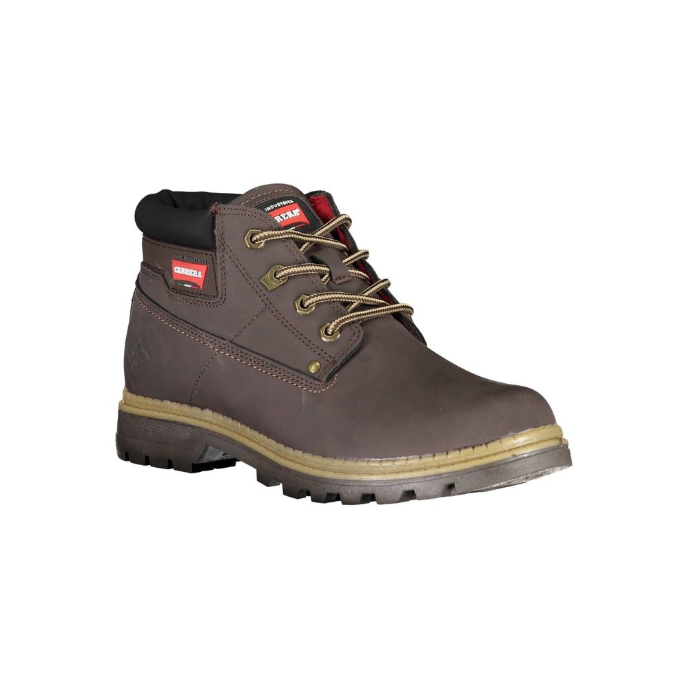 Brown Polyester Boot
