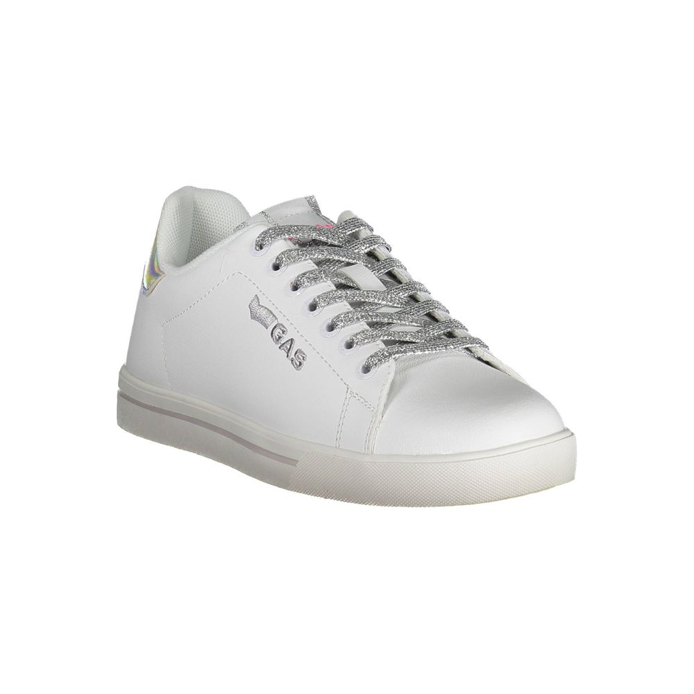 White Artificial Leather Sneaker
